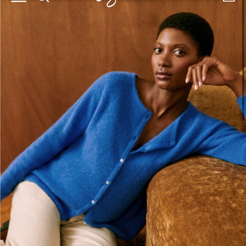Sezane Gaspard Blue Women's Cardigan